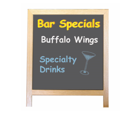 AARCO TA-1 12" W x 14" H Table Top Chalkboard