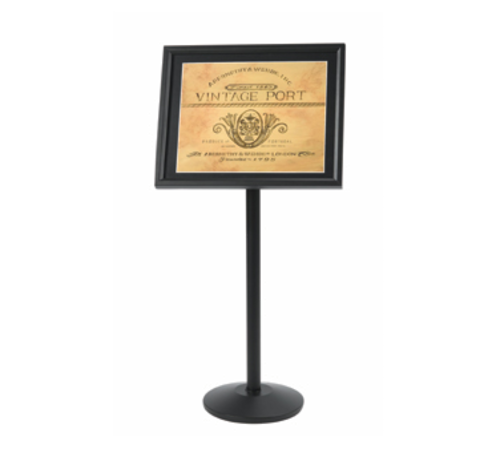 AARCO P-5BK 53" H Black Broadcaster Display Stand