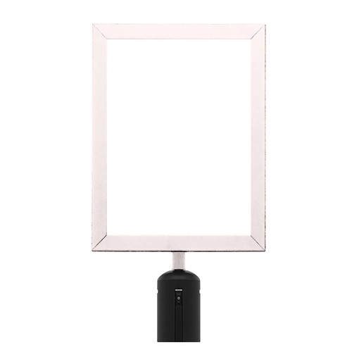 AARCO VSF118S 8.625" x 11.125" Satin Chrome Finish Vertical Form-A-Line™ Sign Frame