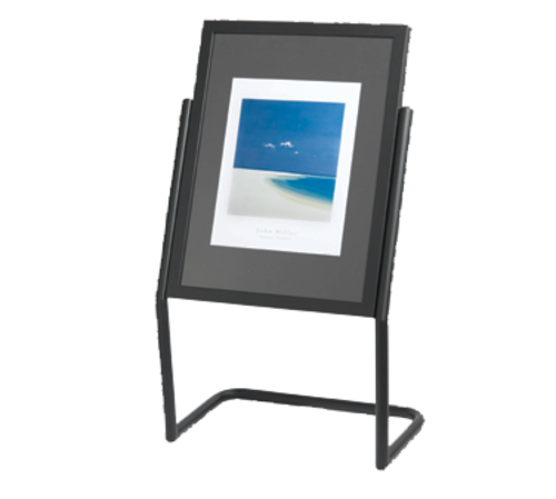 AARCO P-15BK 25" W x 48" H Black Broadcaster Display Stand