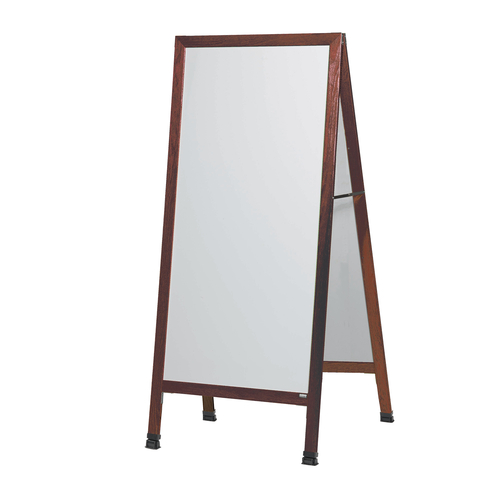 AARCO MLA5SW 30" W x 68" H Cherry Lacquer Finish Markerboard Wood Sidewalk Markerboard