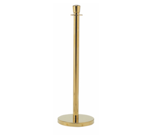 AARCO LB-7 Polished Brass Finish Portable Form-A-Line Crowd Control Post