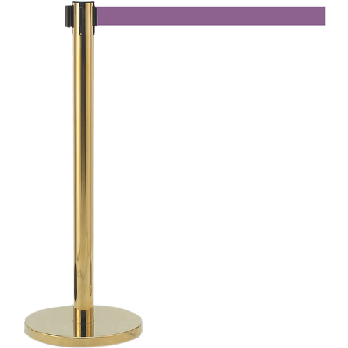 AARCO HB-7PU 40" Retractable Purple Belt Style Form-A-Line™ Crowd Control System