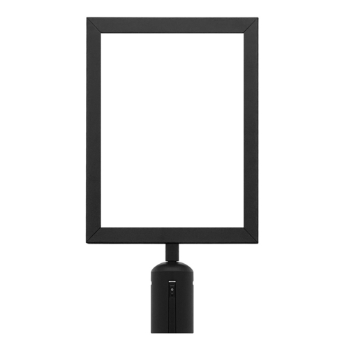 AARCO VSF118BK 8.625" x 11.125" Black Powder Coated Finish Vertical Form-A-Line™ Sign Frame