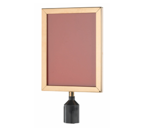 AARCO VSF1411B 14.13" W x 11.13" H Polished Brass Finish Vertical Form-A-Line Sign Frame