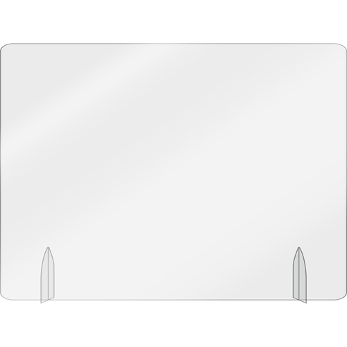 AARCO FPT1824PC 18" x 24" Clear Polycarbonate Freestanding Protection Shield