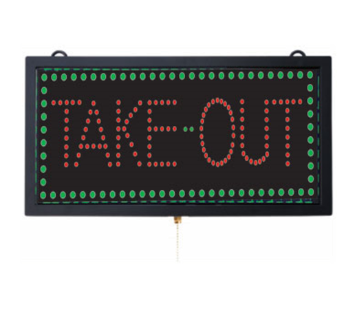 AARCO TAK12M 18.75"W x 9.75"H "TAKE-OUT" (3) Display Modes LED Sign