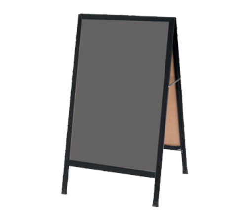 AARCO BA-1SS 24"W x 42"H Slate Porcelain Aluminum Sidewalk Chalkboard
