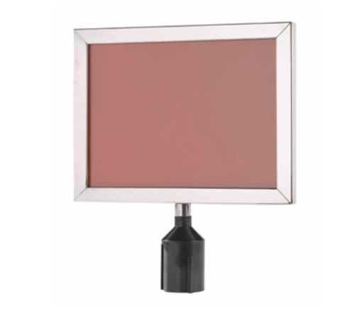 AARCO HSF1114S 14.13" W x 11.13" H Satin Chrome Finish Horizontal Form-A-Line Sign Frame