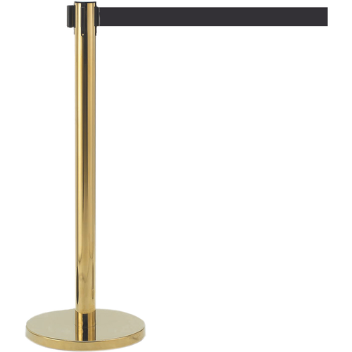 AARCO HB-7BK 40" Retractable Black Belt Style Form-A-Line™ Crowd Control System