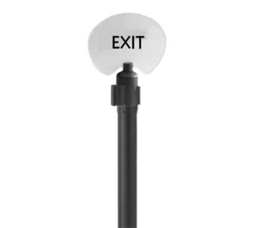 AARCO FOS-2 Oval Single Sided "Exit" Frameless Sign