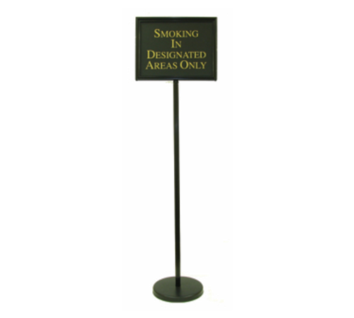 AARCO TY-2BK 15" W x 54" H Black Director Sign Stand
