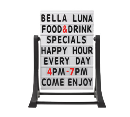 AARCO ROC-3 32" W x 42" H Letter Board Aluminum The Rocker Sidewalk Sign