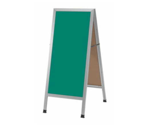 AARCO AA-3G 18"W x 42"H Green Composition Aluminum Sidewalk Chalkboard