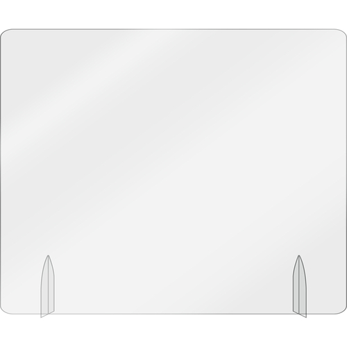 AARCO FPT3036 30" x 36" Clear Acrylic Freestanding Protection Shield