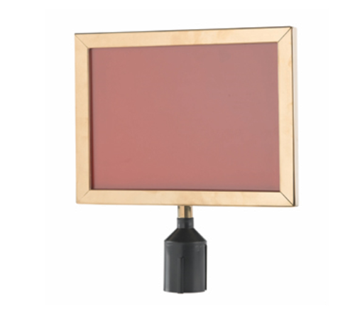 AARCO HSF1114B 14.13" W x 11.13" H Polished Brass Finish Horizontal Form-A-Line Sign Frame