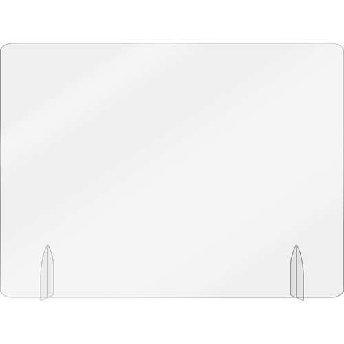 AARCO FPT3648PC 36" x 48" Clear Polycarbonate Freestanding Protection Shield