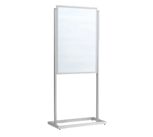 AARCO BPH1S 22.5" W x 63" H Silver Boaster Poster Holder