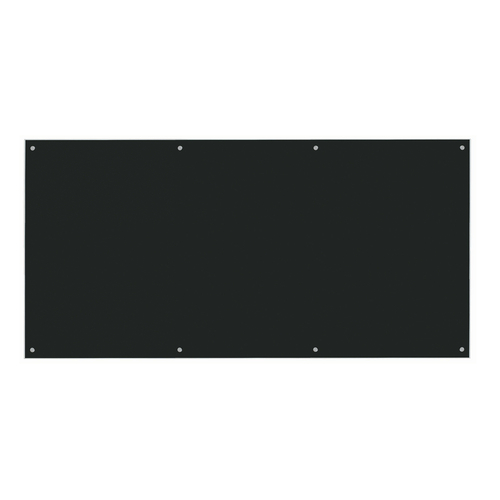 AARCO 6BKGB4896NT 48" W x 96" H Black Frameless Glass Markerboard