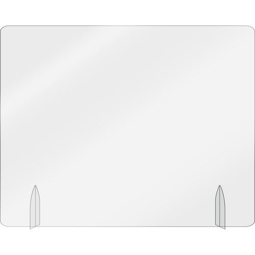 AARCO FPT2430 24" x 30" Clear Acrylic Freestanding Protection Shield