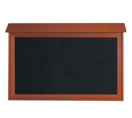 AARCO PLD3045TL-5 45" W x 5.5" D x 30" H Cedar Plastic Lumber Frame Black Letter Board Message Center
