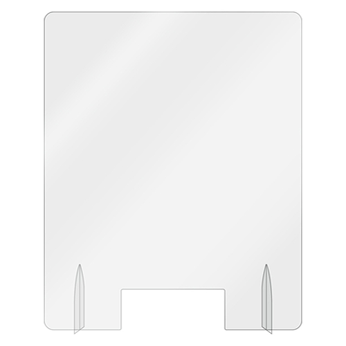 AARCO FPS3024-3 30" x 24" Clear Acrylic Freestanding Protection Shield
