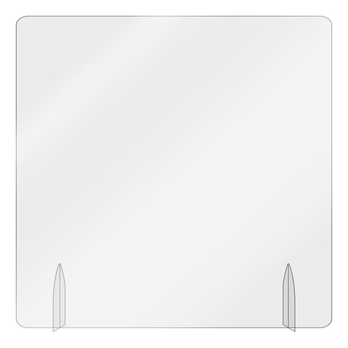 AARCO FPT2424-3 24" x 24" Clear Acrylic Freestanding Protection Shield