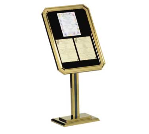 AARCO P31-B 23" W x 49" H Brass Sign or Poster Stand