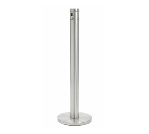 AARCO SS40F Satin Aluminum Floor Standing Cigarette Receptacle