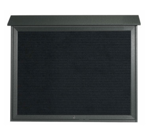 AARCO PLD3645TL-4 45" W x 5.5" D x 36" H Green Plastic Lumber Frame Black Letter Board Message Center