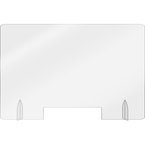 AARCO FPS2436 24" x 36" Clear Acrylic With Pass Through Freestanding Protection Shield