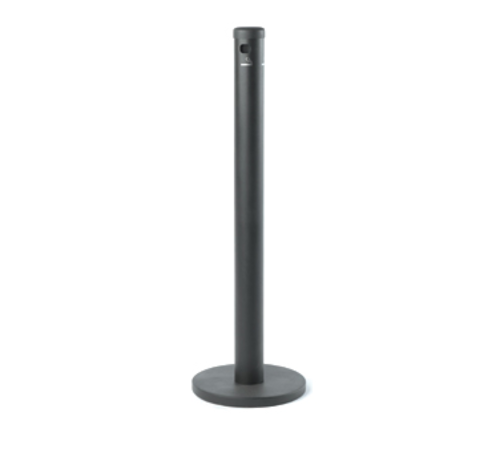 AARCO SB40F Black Aluminum Floor Standing Cigarette Receptacle