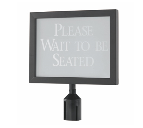 AARCO HSF1114BK 14.13" W x 11.13" H Black Powder Coated Finish Horizontal Form-A-Line Sign Frame