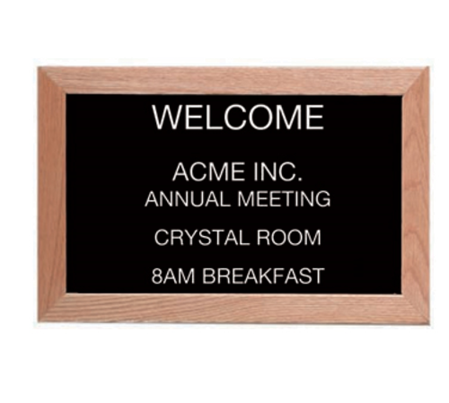 AARCO AOFD1218L " W x 53" H Wall Mounted Oak Message Center Board