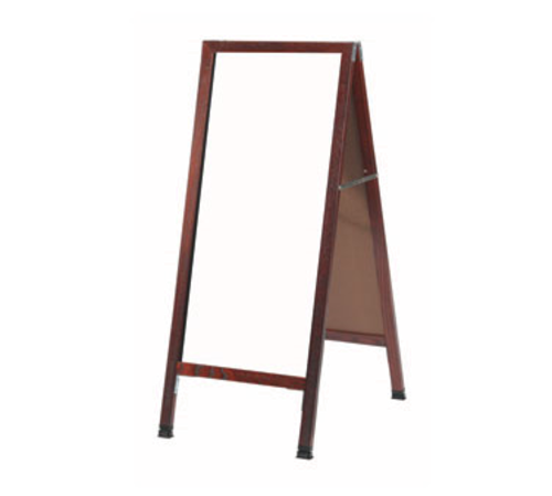 AARCO MA-311SW 18" W x 42" H Cherry Lacquer Finish Markerboard Wood Sidewalk Markerboard