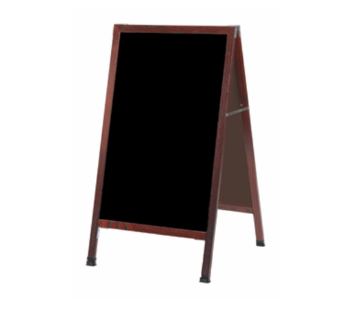 AARCO MA-11 24" W x 42" H Cherry Lacquer Finish Markerboard Wood Sidewalk Markerboard