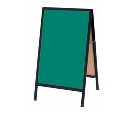 AARCO BA-1G 24"W x 42"H Green Composition Aluminum Sidewalk Chalkboard