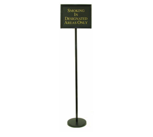 AARCO TI-1BK 15" W x 59" H Black Director Sign Stand