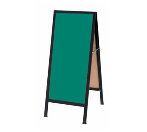 AARCO BA-311SG 18"W x 42"H Green Porcelain Aluminum Sidewalk Chalkboard