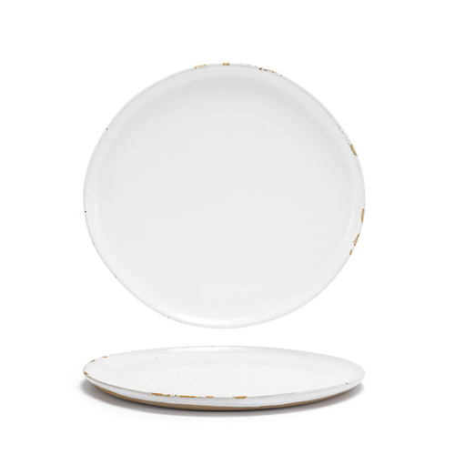 FOH DDP068WHP21 11" Dia. White Round Porcelain Artefact Plate (4 Each Per Case)