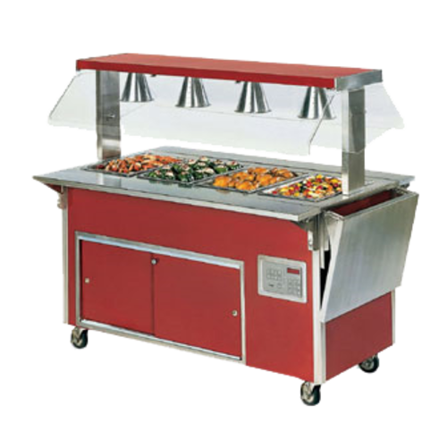 Vollrath 3752250-2-C 46"W x 12"D Fold-Down/Lift-Off Brackets for Customer Side 4-Series Signature Server V-Rib Tray Slide