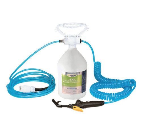 Vollrath 521040 30 Ft Coil Hose 25 Ft Water Supply Line Dispenses Diluted LEXX Liquid Sanitizer & Cleaner Concentrate Portable Wand Sprayer Station