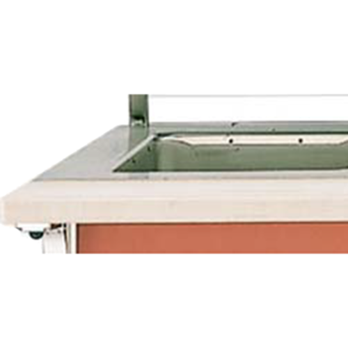 Vollrath 37562-2-C 60" W x 8" D Plastic Customer Side- Cutting Board - ADA 4-Series Signature Server with Stainless Steel Countertops