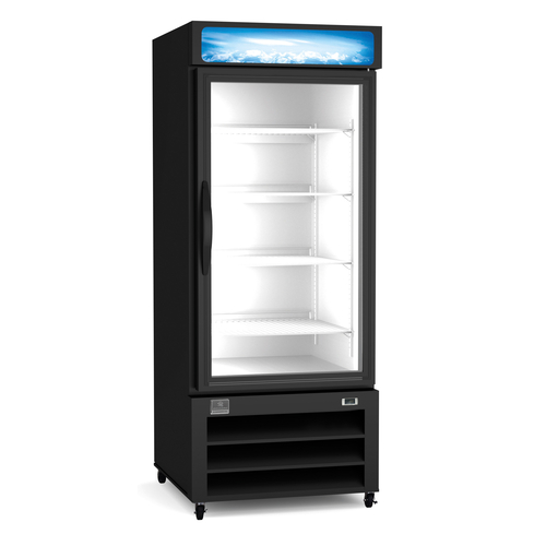 Kelvinator KCHGM26R 23 Cu. Ft. Capacity Black Painted Steel & Galvanized Exterior 1 Section Reach-in Refrigerated Merchandiser - 115 Volts 1-Phase