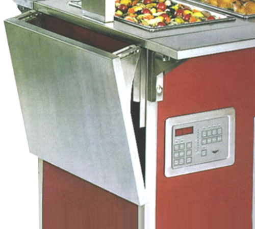 Vollrath 37570-2-L 18" D x 28" W Fold-Down/Lift-Off Brackets Left Side End Shelf - ADA 4 Series Signature Server with Stainless Steel Countertops