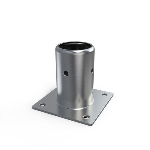 NBR Equipment LS-SP 3" H Stainless Steel with Plate Leg Socket