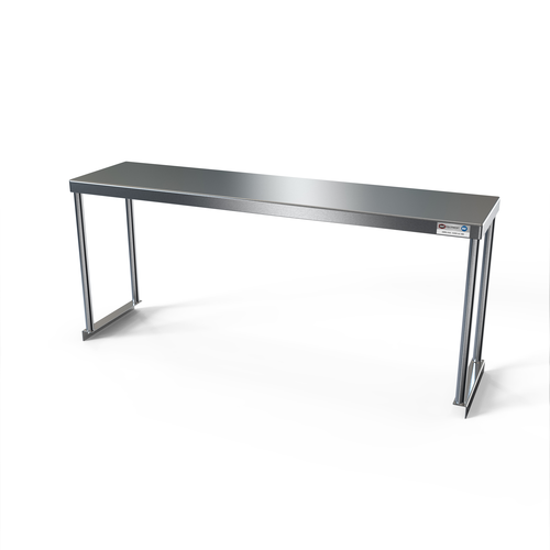 NBR Equipment PSMS-1860S 60" W x 18" D x 19.5" H 18 Ga. Stainless Steel Single Overshelf