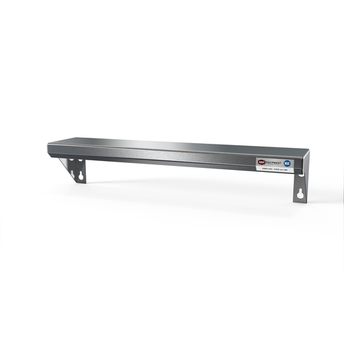 NBR Equipment WS-24LS 24" W x 5" D x 5" H 16 Ga. Stainless Steel Wall Mounted Flat Lavoratory Shelf