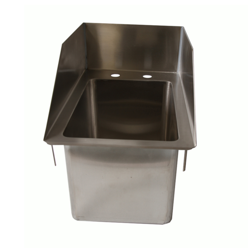 NBR Equipment DI-1-101410LR 12.25" W x 15" H x 18.5" D Stainless Steel One-Compartment Drop-In Sink