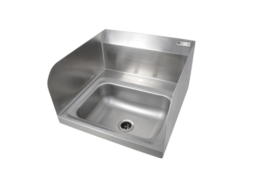 John Boos PBHS-W-1410-1DM-SSLR 17" W x 17" D x 13.3" H Stainless Steel Wall Mounted Pro-Bowl Hand Sink